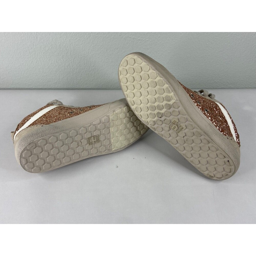 Shu Shop Women Rina Sparkle Sneaker Rose Gold Star High Top Shoe NWT - Picture 6 of 7